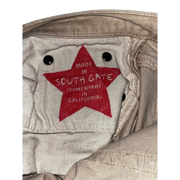 AG Adriano Goldschmied Women's Beige Corduroy Pants Boot Cut 31R Designer 34" - Picture 8 of 9